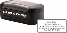 AB 1444ATT - Slim Stamp 1444 Pre-Inked Pocket <br>Attorney Name Stamp