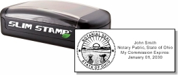 AB 2773 - Slim Stamp 2773 Pre-Inked Pocket <br>Seal & Name Combo Stamp