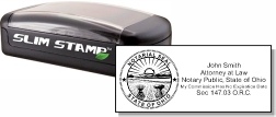 AB 2773ATT - Slim Stamp 2773 Pre-Inked Pocket <br>Seal & Attorney Combo Stamp