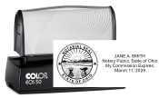 AB HD50 - (EOS 50) Pre-Inked<br>Seal & Name Combo Stamp